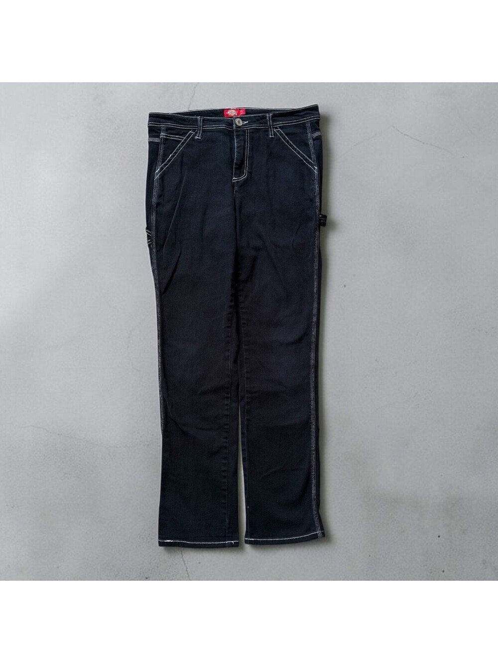 Dickies Carpenter Pants Womens 13/31 Black Y2K Baggy Utility Workwear Skater